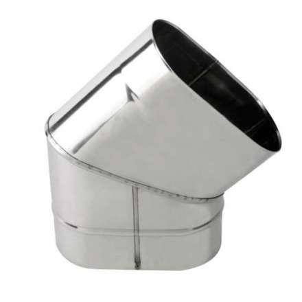 Колено овал. сечения (Отвод) 45 из нерж. ст. 430-0,8 мм, вертикаль. купить в Борисове