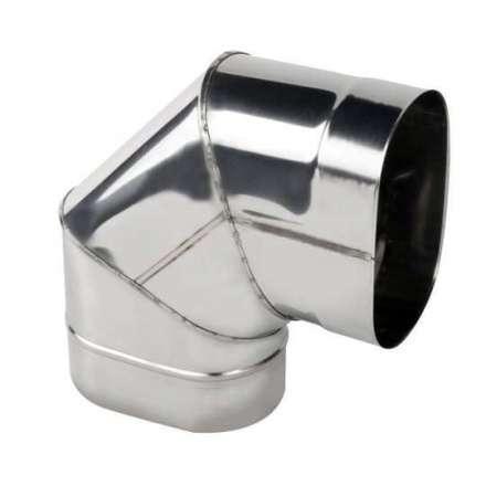 Колено овал. сечения (Отвод) 90 из нерж. ст. 430-1,0 мм, вертикаль. купить в Борисове