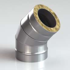 Сэндвич-Колено (Отвод) 45 из нерж. ст. 304-430 1,0-0,5 мм, утепл. 50 мм купить в Борисове