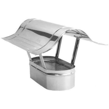 Зонт овальный для дымохода из нерж. ст. 430-0,5 мм купить в Борисове