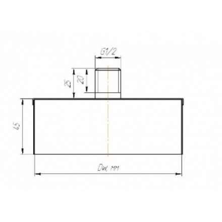 Заглушка с конденсатоотводом КПД ЧЕРНЫЙ в Борисове