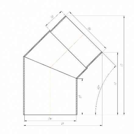 Отвод 45° КПД ЧЕРНЫЙ в Борисове