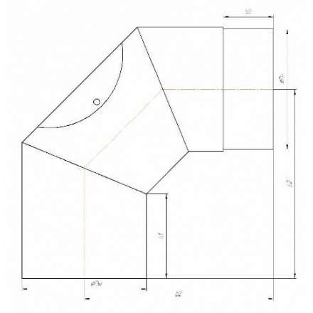 Отвод 90° с ревизией КПД ЧЕРНЫЙ в Борисове
