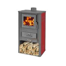 Печь-камин Blist Oganj LM стальная дверца красная фото в Борисове