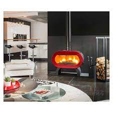 Купить Печь-камин Invicta Fifty Sur Pied Ivoire в интерьере чугунная в Борисове в Борисове