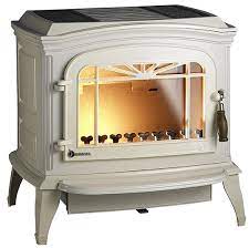 Купить Печь-камин Invicta Bradford белая эмаль в интерьере чугунная в Борисове в Борисове