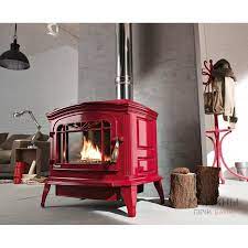 Купить Печь-камин Invicta Bradford белая эмаль в интерьере чугунная в Борисове в Борисове