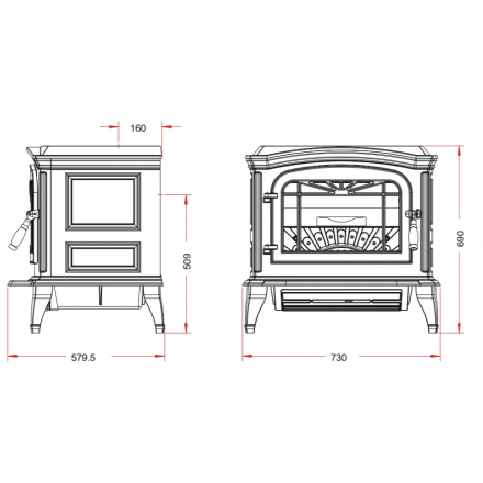Купить Печь-камин Invicta Bradford белая эмаль в интерьере чугунная в Борисове в Борисове