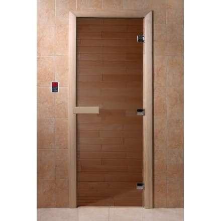 Дверь для бани Doorwood Теплый день 1800x700 (стекло 8 мм, 3 петли) в Борисове