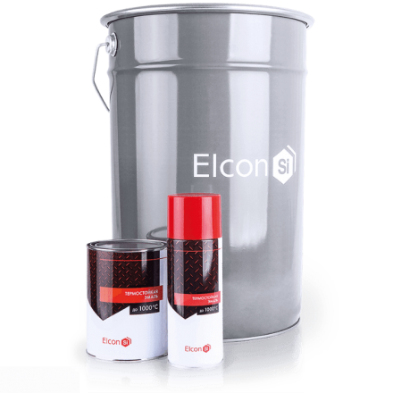 Термостойкая эмаль Elcon, аэрозоль 520 мл (чёрная) в Борисове