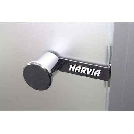 Дверь для бани стеклянная Harvia 7/19 коробка алюминий, стекло прозрачное в Борисове