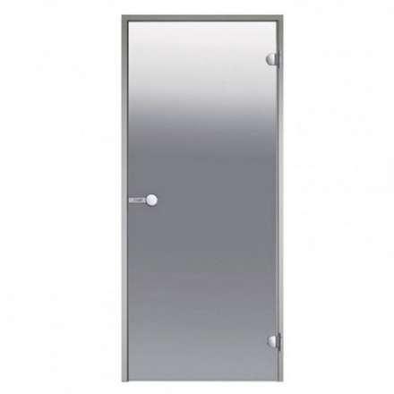 Дверь для бани стеклянная Harvia 8/19 коробка алюминий, стекло сатин в Борисове