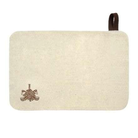 Коврик белый с вышитым логотипом, войлок 100%, 41416 купить в Борисове