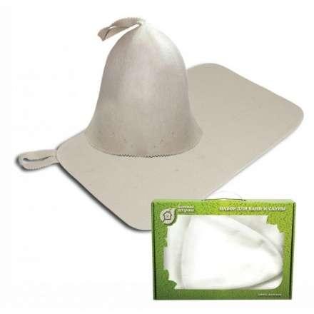 Набор из двух предметов (Шапка Классик, коврик белый) 41103 в Борисове