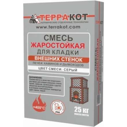 Смесь жаростойкая для кладки внешних стенок печей 25кг купить в Борисове