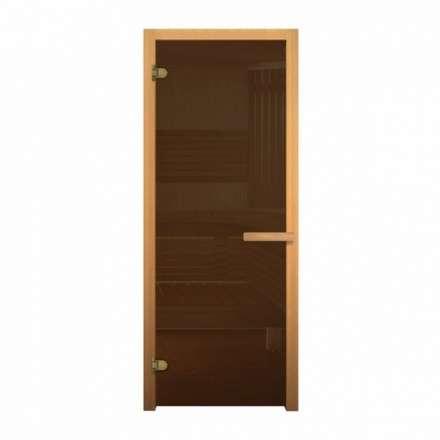 Стеклянная дверь для бани Fireway бронза 1900*700 (стекло 8 мм, 2 петли) купить в Борисове