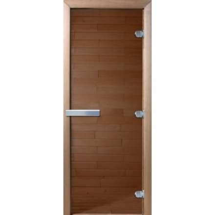Дверь для бани Doorwood Теплый день 2000x800 алюмин. ручка (стекло 8 мм, 3 петли) в Борисове