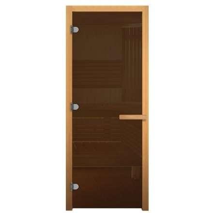 Дверь для бани ВЕЗУВИЙ стекло Бронза 1900x800 мм ОСИНА купить в Борисове