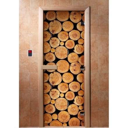 Дверь для сауны Doorwood с фотопечатью A043 1900x700 в Борисове