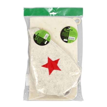 Набор из двух предметов (Шапка Будёновка белая, коврик) 41128 в Борисове