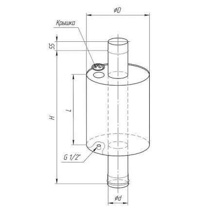 Бак Ferrum Комфорт круглый на трубе 45 л в Борисове