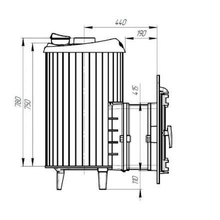 Печь банная ProMetall Атмосфера L в ламелях Окаменевшее дерево в Борисове