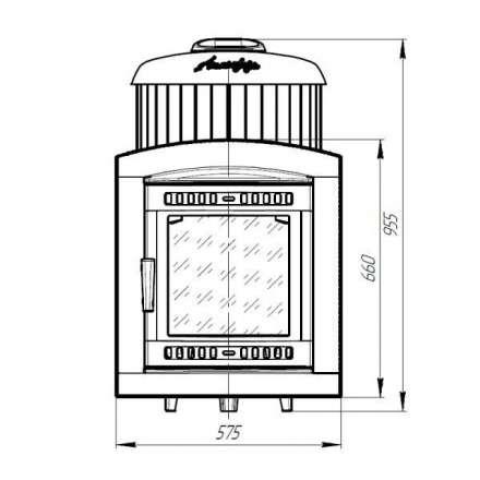 Печь банная ProMetall Атмосфера L+ в ламелях Окаменевшее дерево наборный рисунок в Борисове