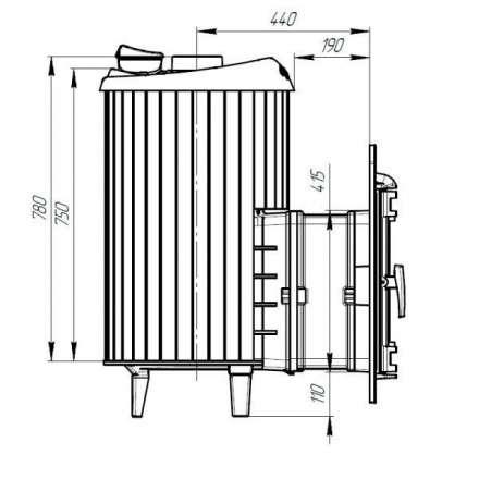 Печь банная ProMetall Атмосфера L+ в ламелях Россо Леванто наборный рисунок в Борисове