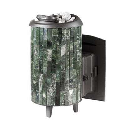 Печь банная ProMetall Атмосфера XL+ в ламелях из натурального камня Змеевик в Борисове