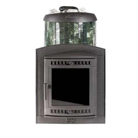 Печь банная ProMetall Атмосфера XL+ в ламелях из натурального камня Змеевик в Борисове