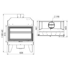 Топка каминная Мета-Бел ТКТ 10.0-05 (в модификации Аврора С) в Борисове