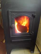 Недорогая печь-камин со стеклом ЭТНА (ДТ-4С) ? 115 мм для дома и дачи Амазонка бай фото в Борисове