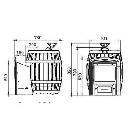 Печь для бани Термофор Саяны II Carbon Витра ЗК в Борисове