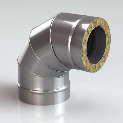 Сэндвич-Колено (Отвод) 90 304/430-0,8, изол. 50 мм в Борисове