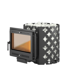 Чугунная печь для бани ЭТНА 24 (Панорама) "М" Амазонка бай фото в Борисове