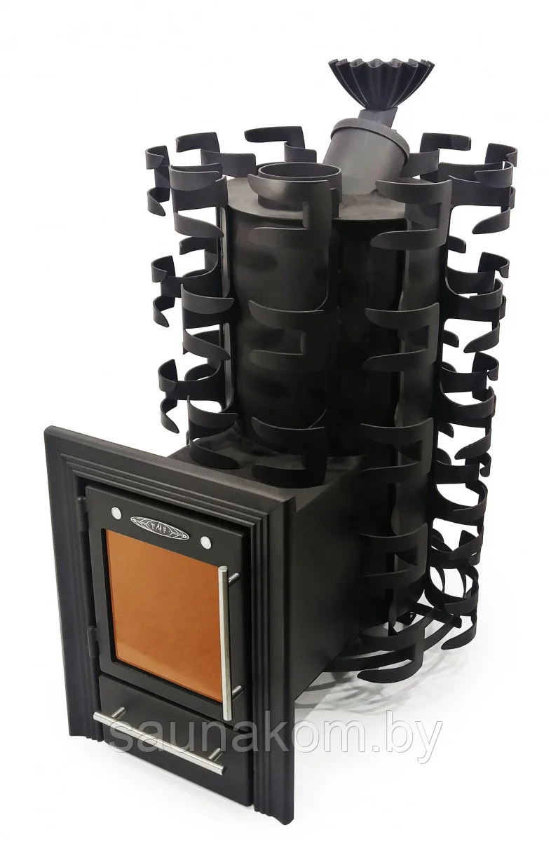 Печь для бани Семирамида Inox Люмина антрацит Амазонка бай фото в Борисове