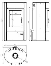 Купить стальной камин с шамотом Дунай-аква АОТВ -9.03 в Борисове фото в Борисове