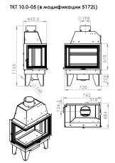 Топка каминная ТКТ 10.0-05 (в модификации 5172L) в Борисове
