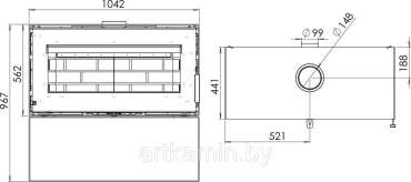 Печь-камин Мета-Бел АОТ 10.0-05 Монблан в Борисове