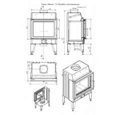 Топка каминная ТКТ 10.0-02 (в модификации FENIX 1) в Борисове