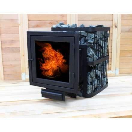 Печь банная ComfortProm СТАЛЬ 8 мм панорама 16 м3 в Борисове