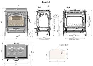 Печь-камин FireWay Jazz II на дровах в Борисове