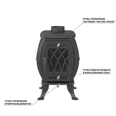 Печь-камин Везувий ВХ-05 Антрацит в Борисове