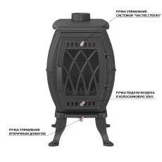 Печь-камин Везувий ВХ-09 Антрацит в Борисове