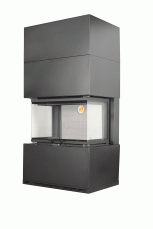 Камин Родос 800 ЧЕРНЫЙ шамот белый в Борисове