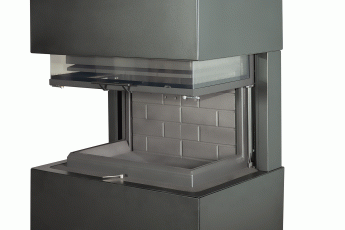 Камин Родос 800 ЧЕРНЫЙ шамот черный в Борисове