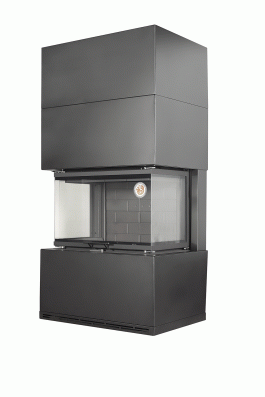 Камин Родос 800 ЧЕРНЫЙ шамот черный в Борисове