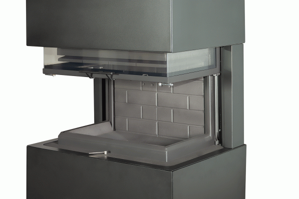 Камин Родос 800 ЧЕРНЫЙ шамот черный в Борисове