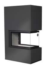 Камин Родос 900 ЧЕРНЫЙ, шамот белый в Борисове