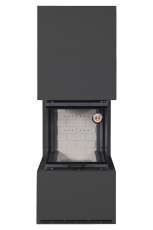 Камин Родос 900 ЧЕРНЫЙ, шамот белый в Борисове